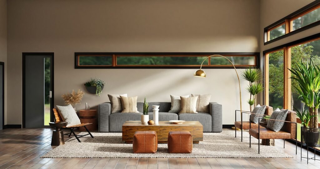 Property after enhancement, professionally staged interior